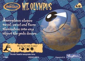 1997 Skybox Disney Hercules #49 Mt. Olympus ... Amorphous shapes Back