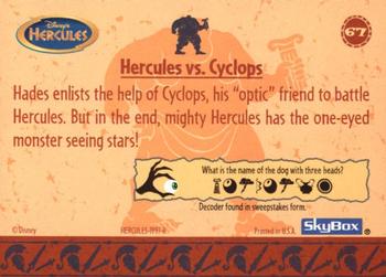 1997 Skybox Disney Hercules #67 Hercules vs. Cyclops Back