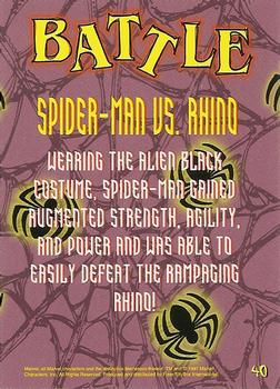 1997 Fleer Spider-Man #40 Spider-Man vs. Rhino Back