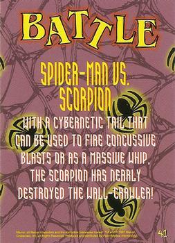 1997 Fleer Spider-Man #41 Spider-Man vs. Scorpion Back