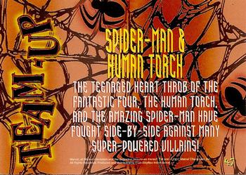 1997 Fleer Spider-Man #47 Spider-Man & Human Torch Back