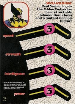 1997 Fleer Spider-Man #13 Wolverine Back