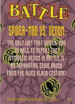 1997 Fleer Spider-Man #43 Spider-Man vs. Venom Back
