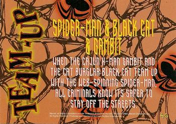 1997 Fleer Spider-Man #46 Spider-Man & Black Cat & Gambit Back