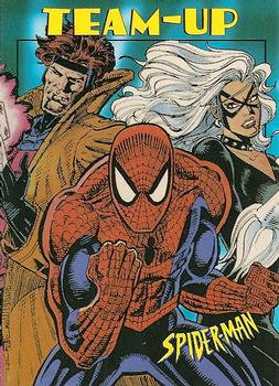 1997 Fleer Spider-Man #46 Spider-Man & Black Cat & Gambit Front