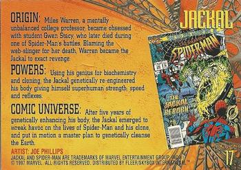 1997 Fleer Spider-Man International #17 Jackal Back