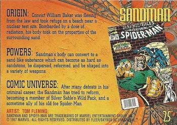1997 Fleer Spider-Man International #25 Sandman Back