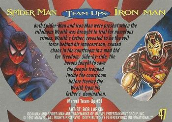 1997 Fleer Spider-Man International #47 Iron Man Back