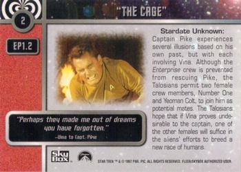 1997 SkyBox Star Trek Original Series 1 #2 EP 1.2   The Cage Back