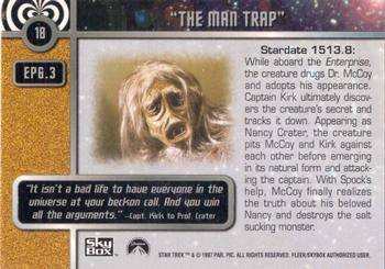 1997 SkyBox Star Trek Original Series 1 #18 EP 6.3   The Man Trap Back
