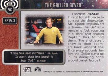 1997 SkyBox Star Trek Original Series 1 #42 EP14.3   The Galileo Seven Back
