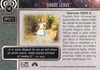 1997 SkyBox Star Trek Original Series 1 #49 EP17.1   Shore Leave Back