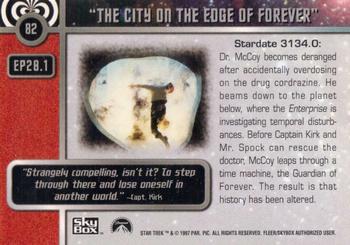 1997 SkyBox Star Trek Original Series 1 #82 EP28.1   The City on the Edge of Forever Back