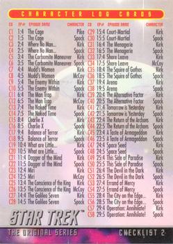 1997 SkyBox Star Trek Original Series 1 #89 Checklist 2 Front