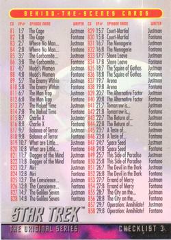 1997 SkyBox Star Trek Original Series 1 #90 Checklist 3 Front