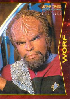 1997 Fleer Star Trek Deep Space Nine Profiles #10 Worf Front