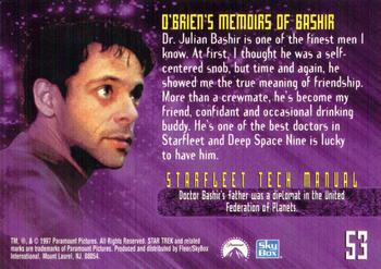 1997 Fleer Star Trek Deep Space Nine Profiles #53 O'Brien's Memoirs of Bashir Back