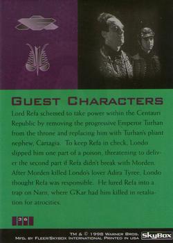1998 Fleer Babylon 5 Season 4 #36 Lord Refa Back