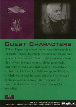 1998 Fleer Babylon 5 Season 4 #46 William Edgars Back