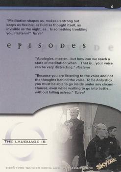 1998 Fleer Babylon 5 Season 5 #6 Learning Curve Back