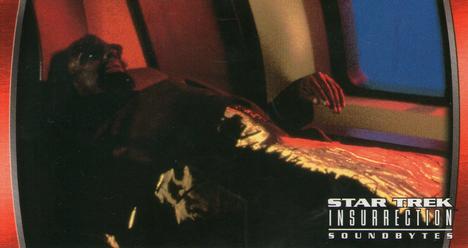 1998 SkyBox Star Trek Insurrection #29 Picard, Worf, Picard Front