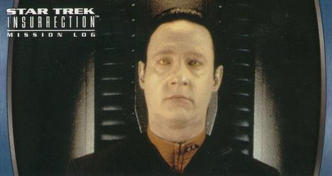 1998 SkyBox Star Trek Insurrection #5 Lieutenant Commander Data has ... Front