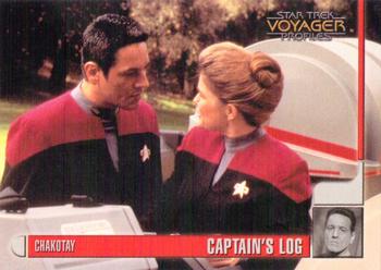 1998 SkyBox Star Trek Voyager Profiles #11 Chakotay - Captain's Log Front