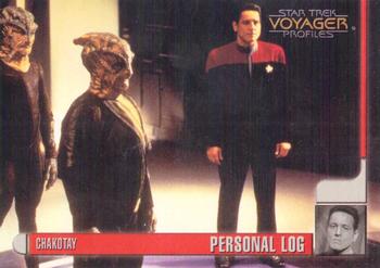 1998 SkyBox Star Trek Voyager Profiles #12 Chakotay - Personal Log - C2.3 Front