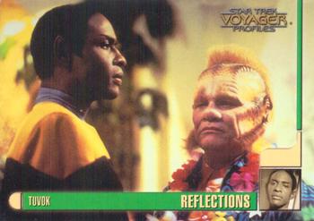 1998 SkyBox Star Trek Voyager Profiles #35 Tuvok - Reflections - Neelix Front