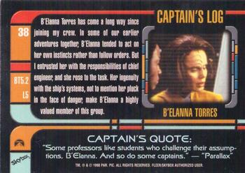 1998 SkyBox Star Trek Voyager Profiles #38 B'Elanna Torres - Captain's Log Back