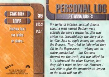 1998 SkyBox Star Trek Voyager Profiles #39 B'Elanna Torres - Personal Log - BT5.3 Back