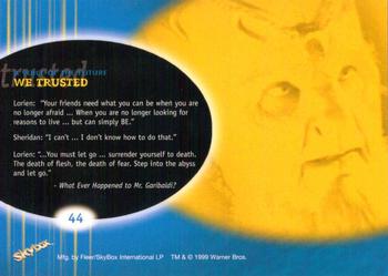 1999 SkyBox Babylon 5: Profiles #44 A Voice of the Future We Trusted Back