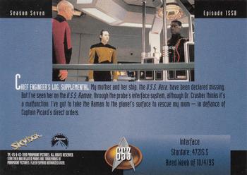 1999 SkyBox Star Trek: The Next Generation Season 7 #653 Interface Back