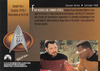 1999 SkyBox Star Trek: The Next Generation Season 7 #655 Gambit Part I Back