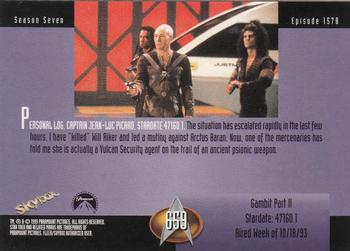 1999 SkyBox Star Trek: The Next Generation Season 7 #659 Gambit Part II Back