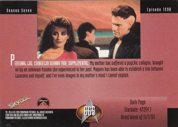 1999 SkyBox Star Trek: The Next Generation Season 7 #665 Dark Page Back