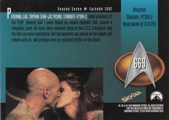 1999 SkyBox Star Trek: The Next Generation Season 7 #669 Attached Back