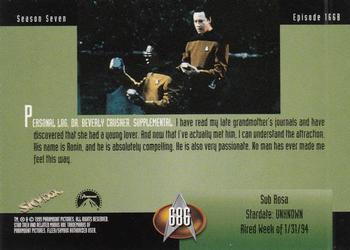 1999 SkyBox Star Trek: The Next Generation Season 7 #686 Sub Rosa Back