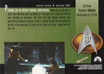 1999 SkyBox Star Trek: The Next Generation Season 7 #687 Sub Rosa Back