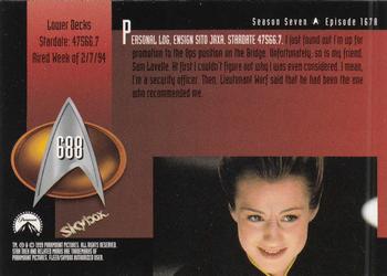 1999 SkyBox Star Trek: The Next Generation Season 7 #688 Lower Decks Back
