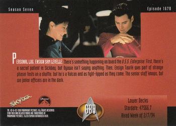 1999 SkyBox Star Trek: The Next Generation Season 7 #689 Lower Decks Back