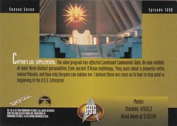 1999 SkyBox Star Trek: The Next Generation Season 7 #695 Masks Back