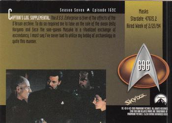 1999 SkyBox Star Trek: The Next Generation Season 7 #696 Masks Back