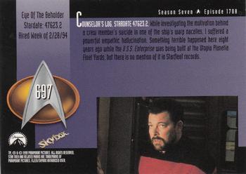 1999 SkyBox Star Trek: The Next Generation Season 7 #697 Eye Of The Beholder Back