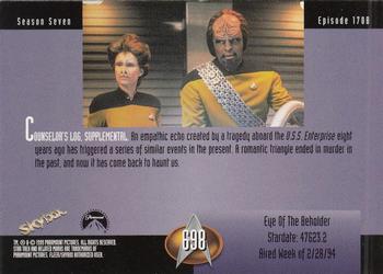 1999 SkyBox Star Trek: The Next Generation Season 7 #698 Eye Of The Beholder Back