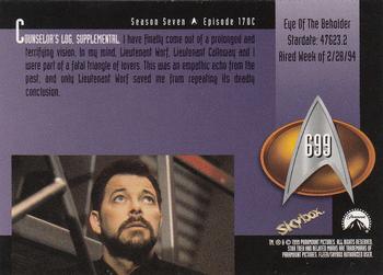 1999 SkyBox Star Trek: The Next Generation Season 7 #699 Eye Of The Beholder Back