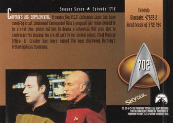 1999 SkyBox Star Trek: The Next Generation Season 7 #702 Genesis Back