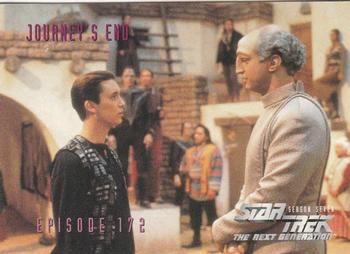1999 SkyBox Star Trek: The Next Generation Season 7 #705 Journey's End Front