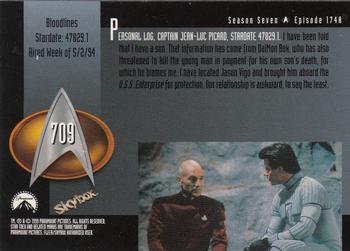 1999 SkyBox Star Trek: The Next Generation Season 7 #709 Bloodlines Back