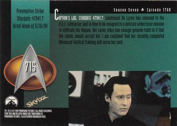 1999 SkyBox Star Trek: The Next Generation Season 7 #715 Preemptive Strike Back